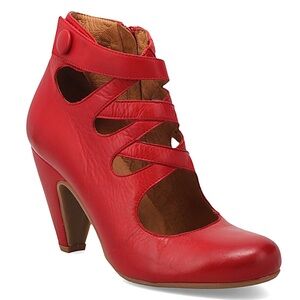 Miz Mooz Sedona Red Leather Heels Mary Jane Pumps Women’s Size 10